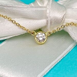 Tiffany & Co. Elsa Peretti .21 ct Diamond by the Yard Necklace 18k Box MSRP $190